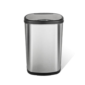 Ninestars 13-gallon oval opening for easy bulky waste disposal.