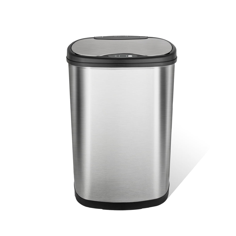 Ninestars 13-gallon oval opening for easy bulky waste disposal.