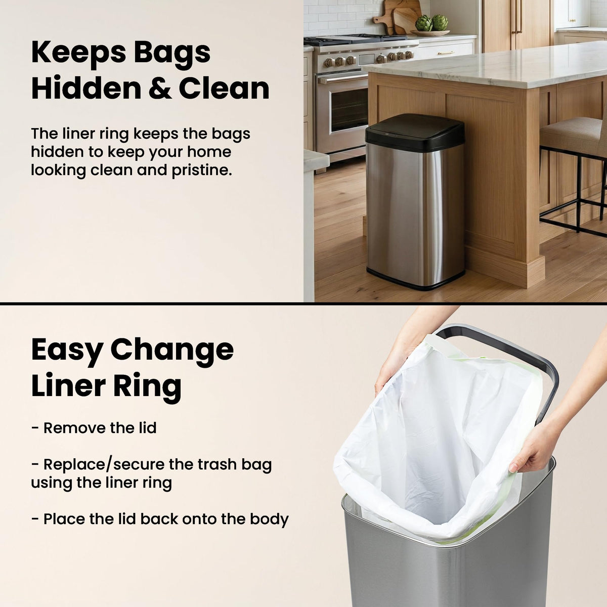 Ninestars odor-sealing lid reduces kitchen smells during busy meals.