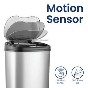 Ninestars sensor-activated lid demonstrates touchless convenience in action.