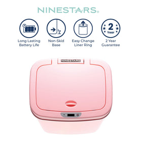 Ninestars touchless trash bin suitable for bathroom or bedroom use