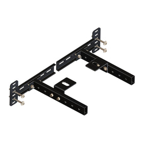 NINESTYLE headboard brackets close-up shows adjustable slots for versatile mounting.