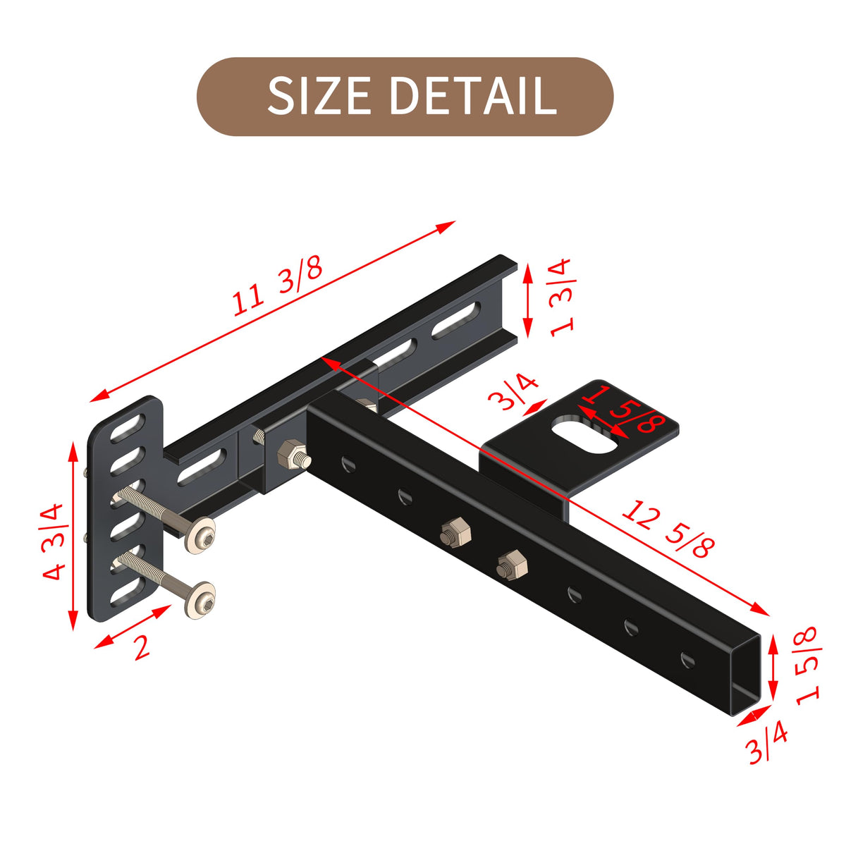 NINESTYLE matte black finish on brackets resists rust and looks sleek.