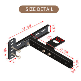 NINESTYLE matte black finish on brackets resists rust and looks sleek.