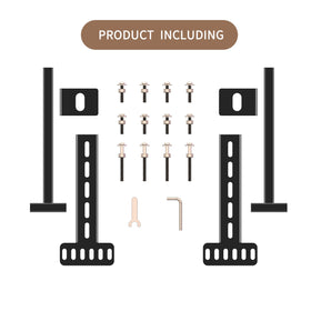 NINESTYLE headboard brackets mounted to a bed frame showcase sturdy support.