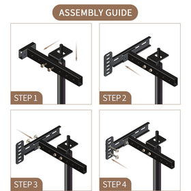 NINESTYLE brackets fit multiple bed sizes from twin to king.