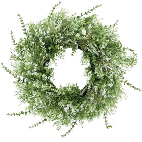 NIOPELO 24 inch eucalyptus wreath front door with life-like leaves for year-round curb appeal