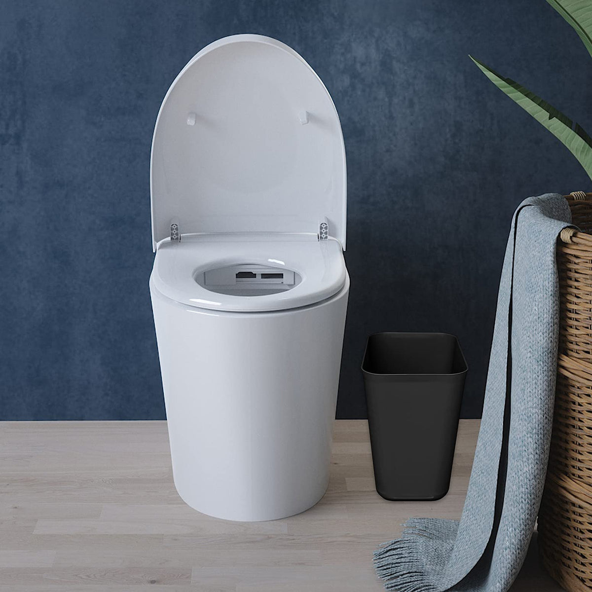 Nipogear under-desk wastebasket for small kitchens and offices.