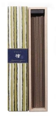Nippon Kodo Kayuragi aloeswood incense box delivering rich, meditative aroma.