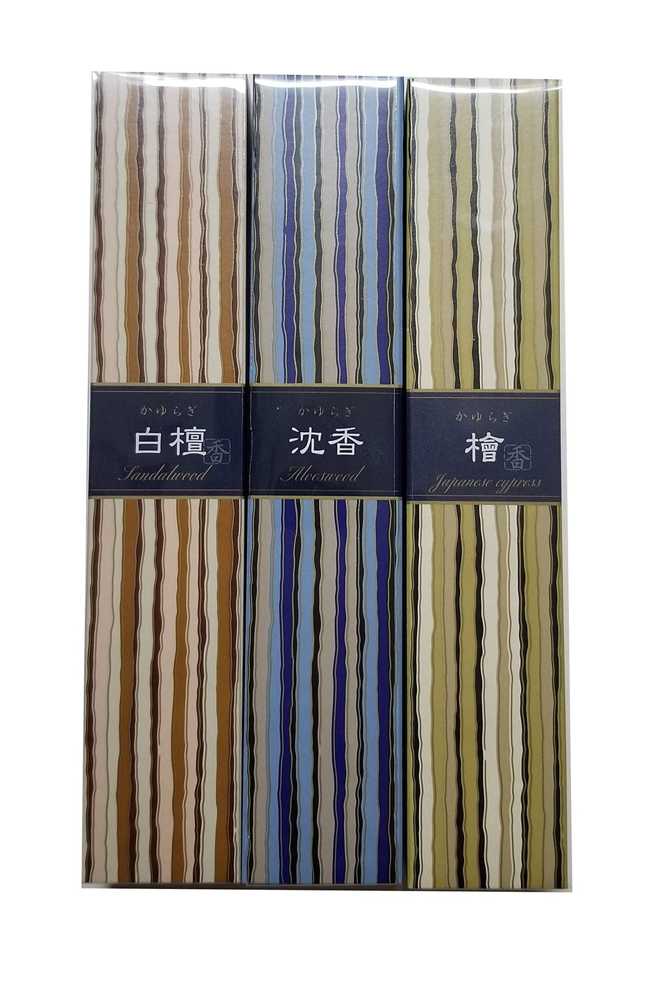 Nippon Kodo Kayuragi sandalwood incense box with 40 sticks for calm ambiance.