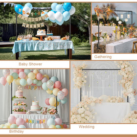 Nisoger balloon arch decoration ideas showcased for weddings and parties.