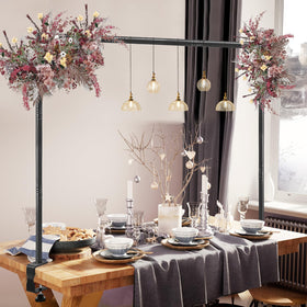 Nisoger over-the-table rod stand setup showing adjustable arch for events.