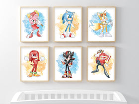 Nistio baby room hedgehog prints in soft hues for calm nursery