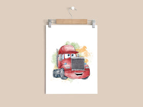 Nistio Cars poster of Luigi brings vibrant accents and fun