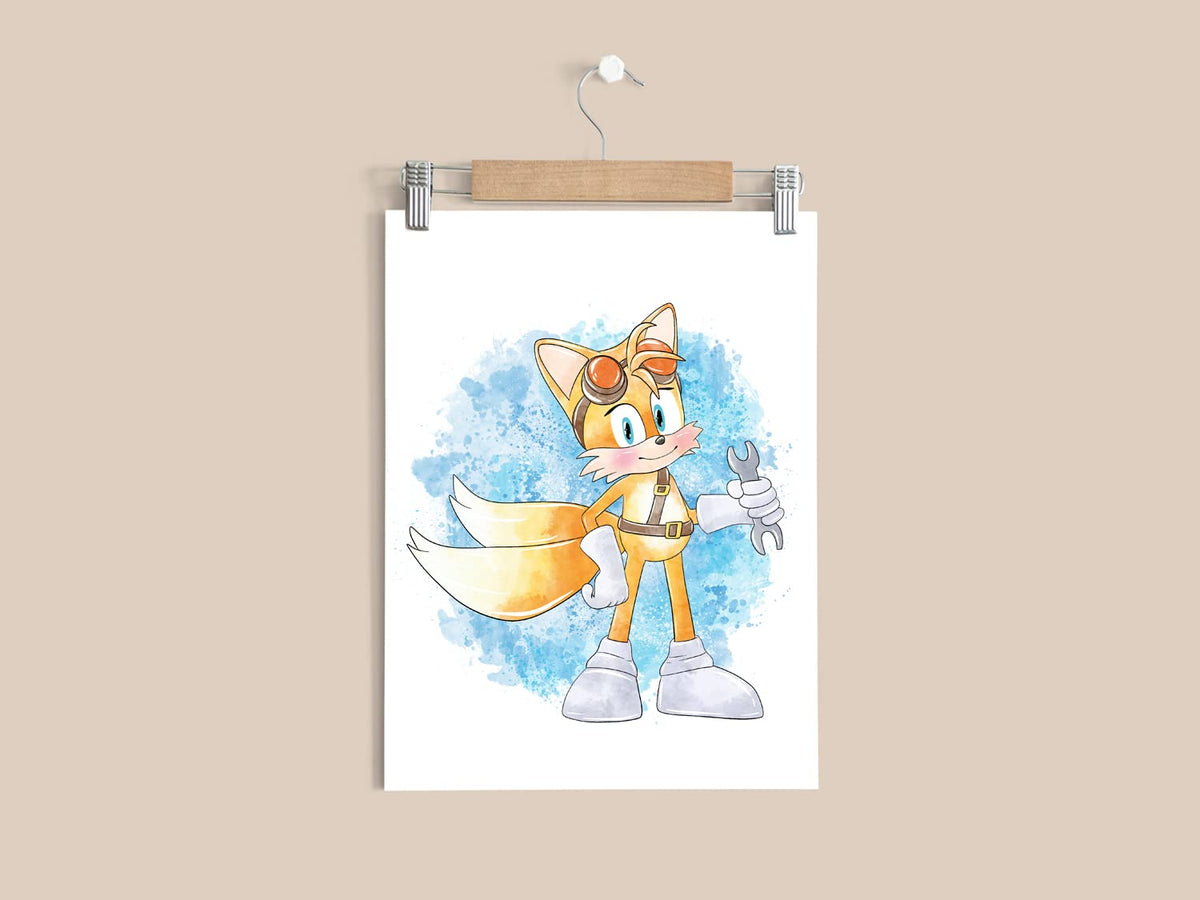 Nistio sonic-inspired hedgehog prints for kids as a whimsical focal point