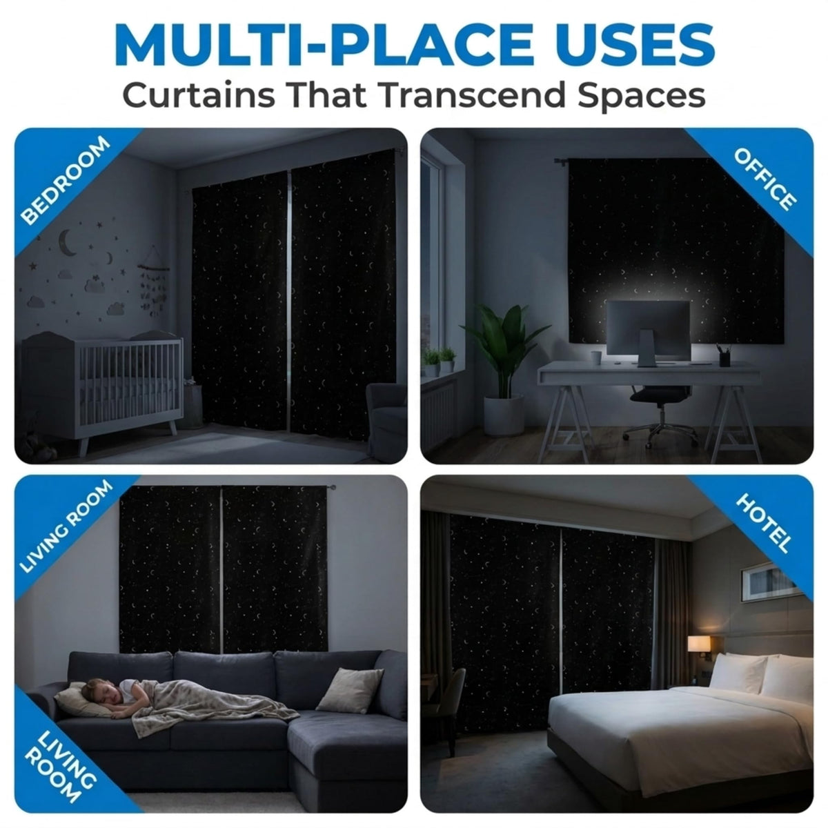Nite Shadez blackout curtains adapt to different window sizes with ease.