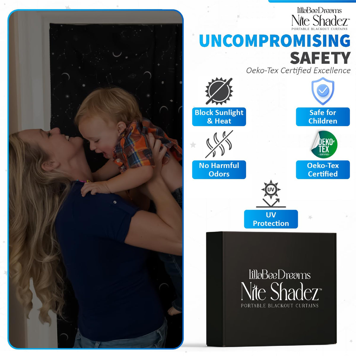 Nite Shadez UV and thermal protection helps reduce glare and heat.