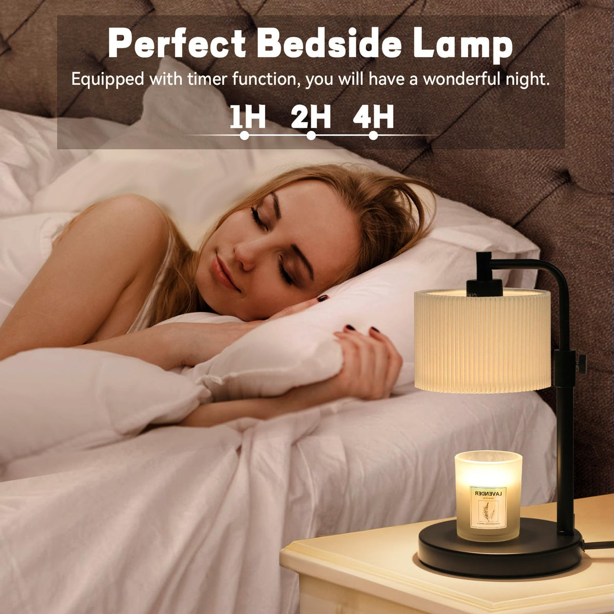 Two 50W bulbs included with NITOWOLF candle warmer lamp.