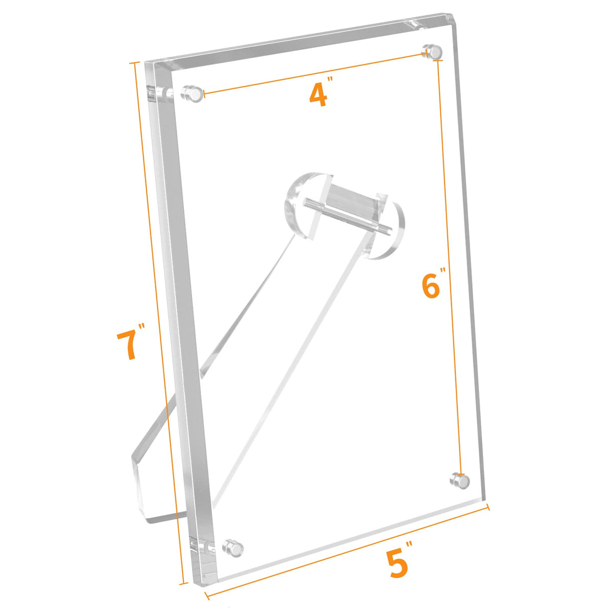 NIUBEE 4x6 floating frame with magnets on a reinforced easel stand for stable display.