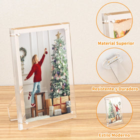 Magnetic photo swap feature of the NIUBEE 5x7 frame for quick updates