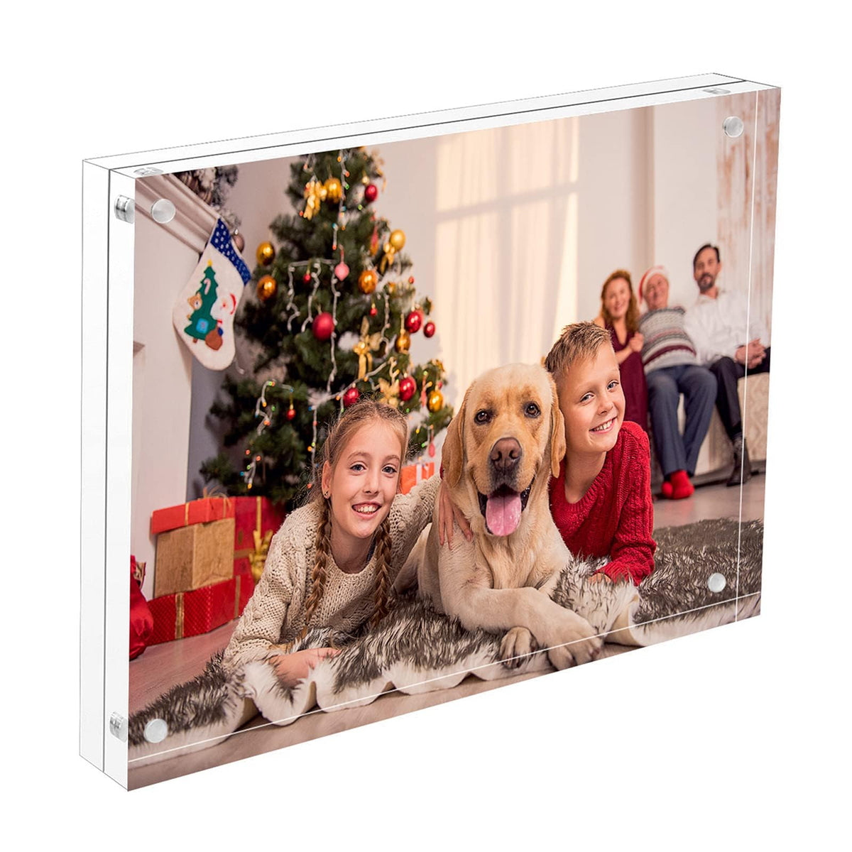 NIUBEE acrylic photo frame 8x10 front view, ideal for a sleek desktop display.