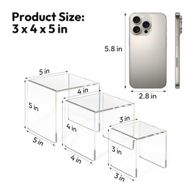NIUBEE acrylic riser 4x4x4 display adds height to collectibles and mini figures