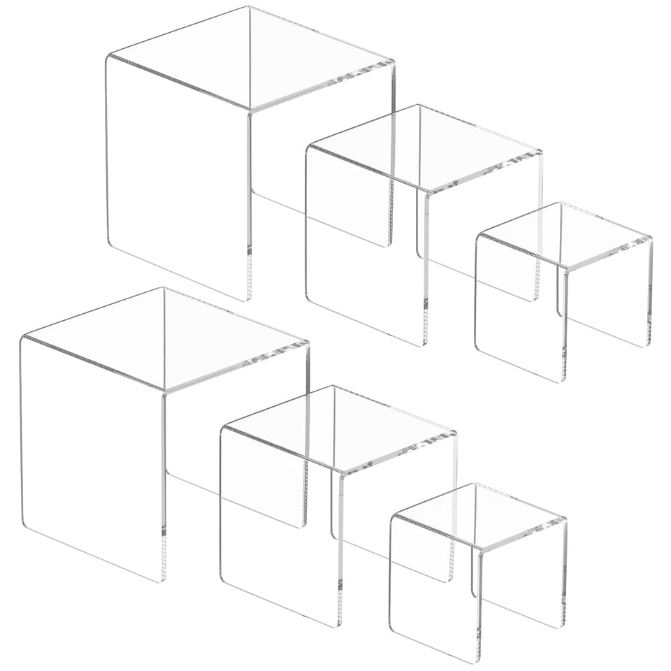 NIUBEE acrylic risers for Funko display offer crystal-clear elevation.