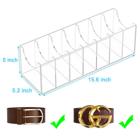 NIUBEE clear acrylic belt display provides visibility and protection.