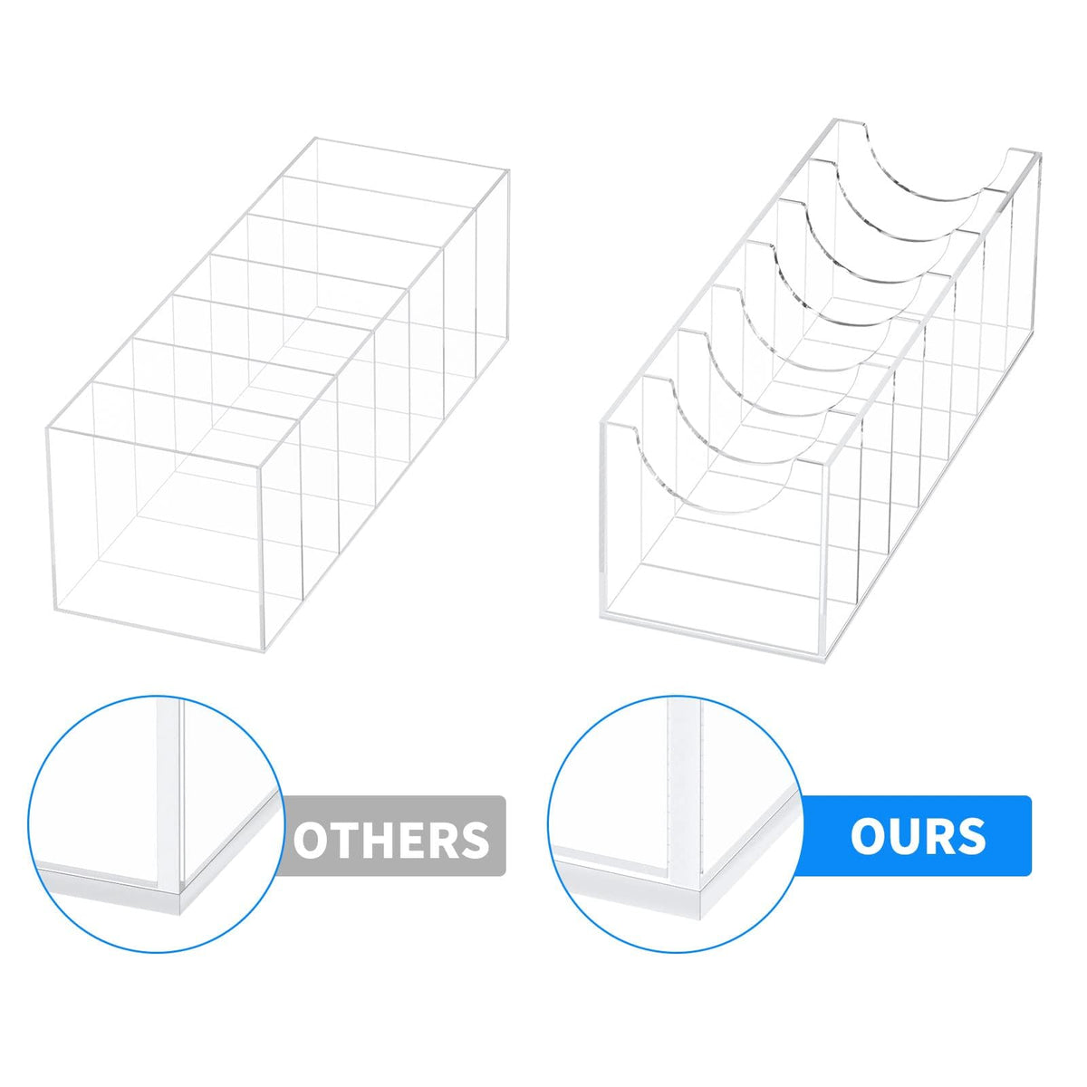 NIUBEE durable acrylic construction preserves belongings while maintaining a sleek look.