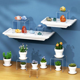 NIUBEE acrylic risers deliver a floating effect for showcased items