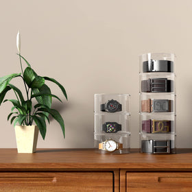 NIUBEE multi-purpose storage rack for belts, jewelry, watches, and accessories.