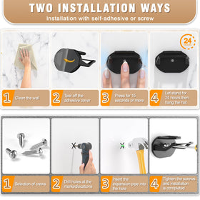 Niunuerga modern wall-hat organizer blends with decor behind door or in bedroom.