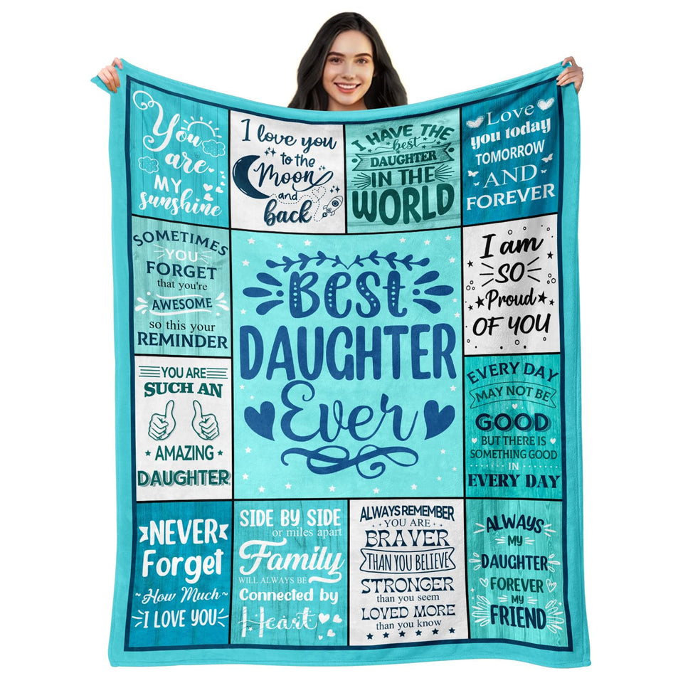 NIVAY daughter blanket wrap of love in a cozy home moment