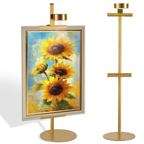 NKJIH adjustable desktop photo-frame stand with mural light on desk for vivid displays.