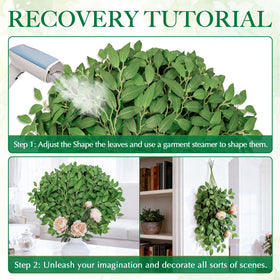 NKLTD easy-care artificial leaves wiped clean for reuse