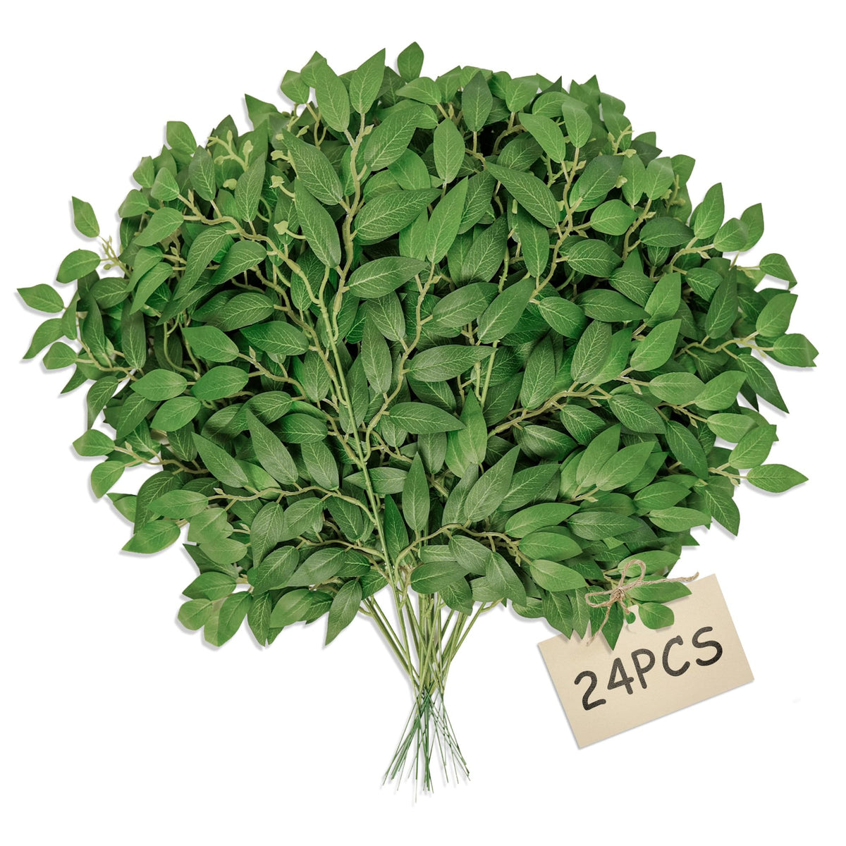 NKLTD fake leaves on a branch stem for elegant centerpieces at events