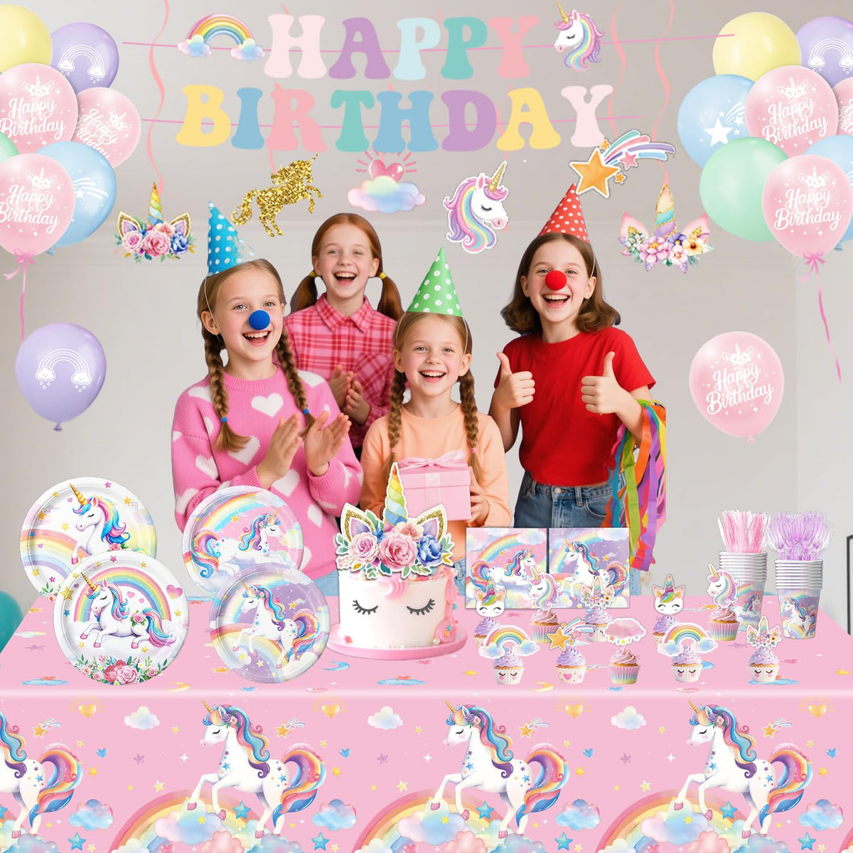 NKPDAXM unicorn balloons provide durable latex party decor