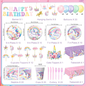 NKPDAXM unicorn birthday napkins add color while absorbing mess