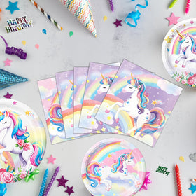 NKPDAXM unicorn tablecloths protect surfaces during cake time