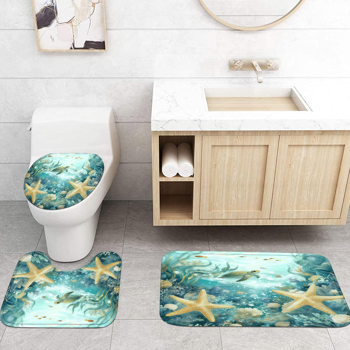 Nkzply Soft flannel bath rug adds warmth and absorbency underfoot