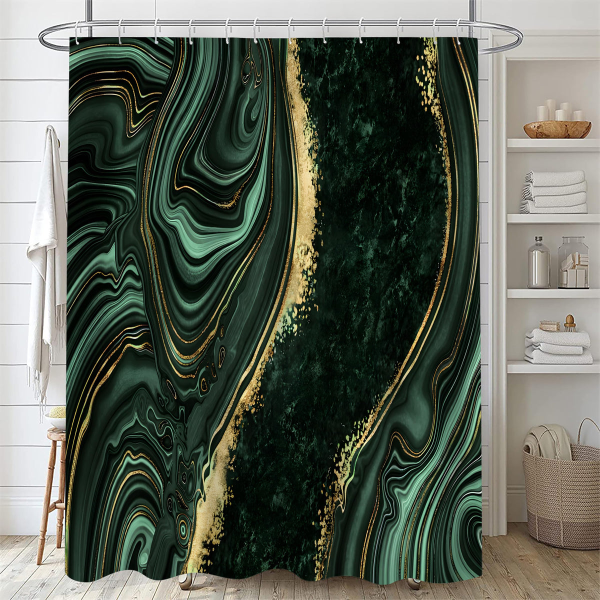 Nkzply toilet lid cover paired with the curtain for cohesive bathroom decor.