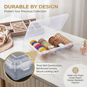 NMII rectangular bangle storage keeps pieces neatly aligned.