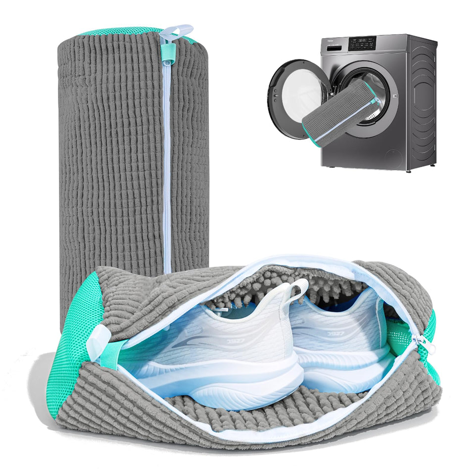 NMQHPA shoe washing bag 360-clean demonstrates full-coverage sneaker care in washer