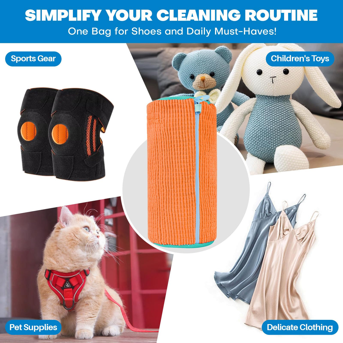 NMQHPA durable reusable bag reduces wear during laundry