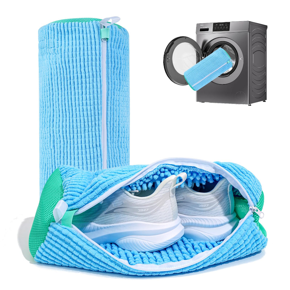 NMQHPA shoe washing bag front view for safe sneaker laundering.