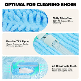 NMQHPA shoe washing bag invisible zipper protection prevents scratches.