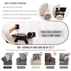 Nnewvante anti-slip pads keep the tray stable on furniture