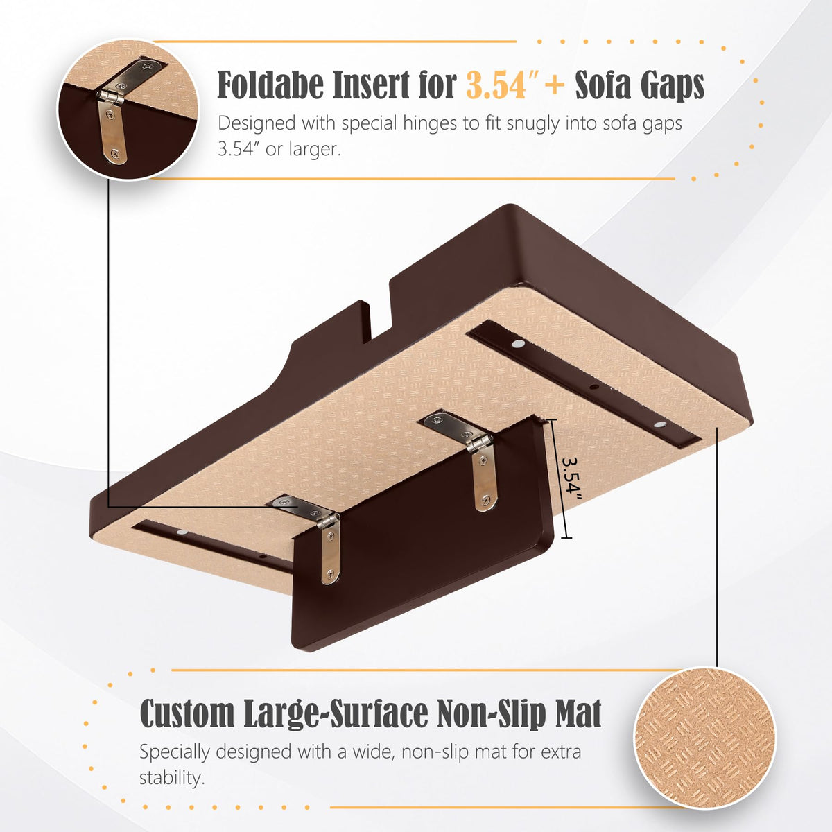 Nnewvante gray finish couch insert tray blends with urban living rooms