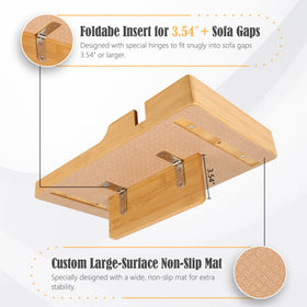 Nnewvante Couch Tray natural bamboo finish.
