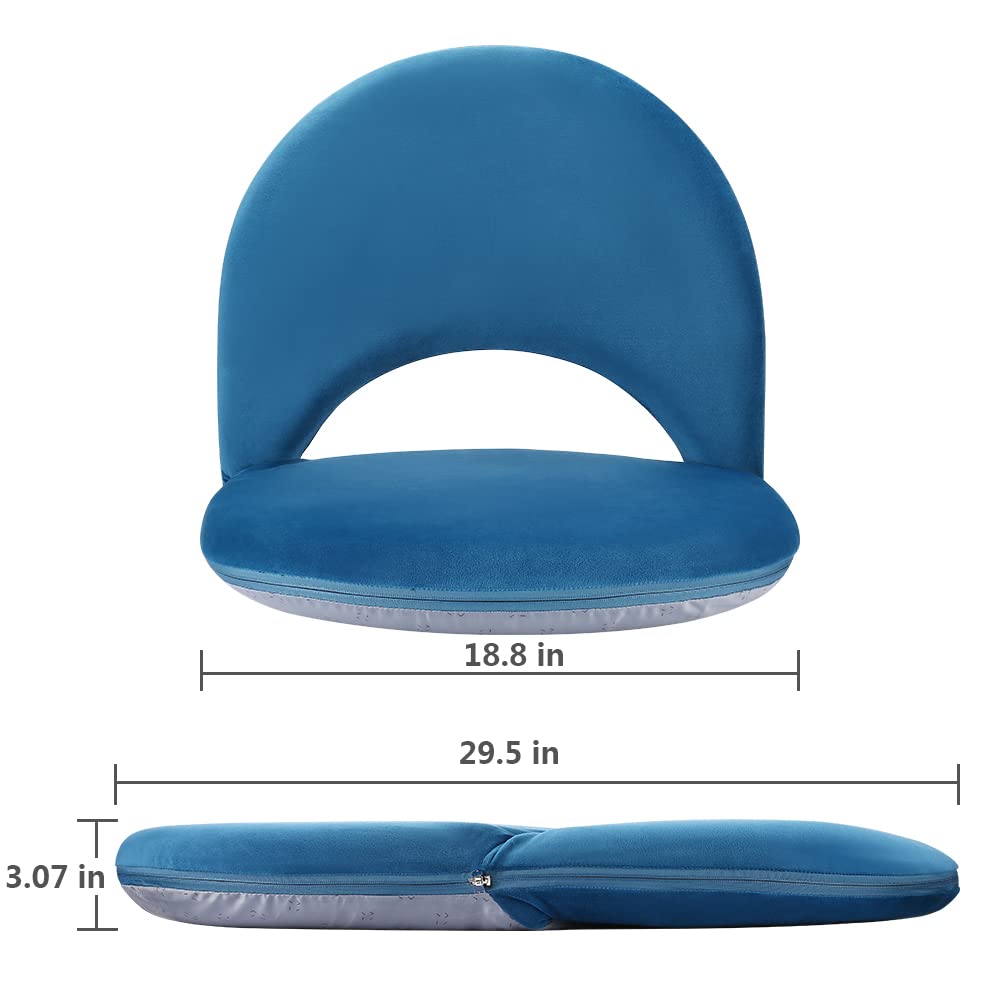 Nnewvante floor chair offers 42-angle backrest customization for comfort.